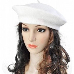 Skullies & Beanies Spring Beret Hat Flat Cap Women Wool Berets Hat Caps Casquette Female Warm Winter Cap - Coffee - CD18A2XDX...