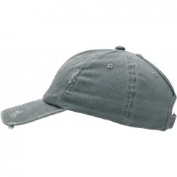 Baseball Caps Ponytail Baseball Cap High Bun Ponycap Adjustable Mesh Trucker Hats - 002 (Distressed Washed Cotton) - Grey - C...