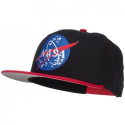 Baseball Caps Lunar NASA Patched Two Tone Snapback - Red Black - CL1208E8EY3 $32.82