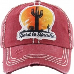 Baseball Caps Hard to Handle Ladies Vintage Trucker Hat Adjustable Mesh Cap - Maroon - CP18E9U6MZN $34.33
