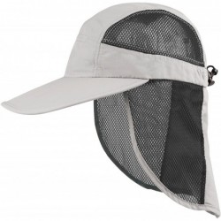 Baseball Caps Outdoor UV Cap with Mesh Flap and Sides - Light Grey - C711LV4H4A9 $29.53