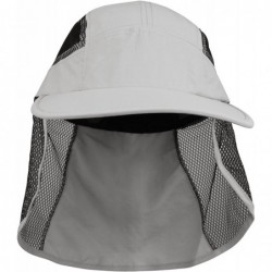 Baseball Caps Outdoor UV Cap with Mesh Flap and Sides - Light Grey - C711LV4H4A9 $25.66