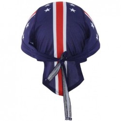 Skullies & Beanies Sweat Wicking Beanie Skull Cap Adjustable Cycling Hat Wrap Dew Rag Women Men - Stars and Stripes - C118E5I...