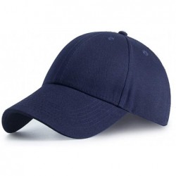 Baseball Caps Baseball Cap Men Women Cotton Dad Hat Adjustable Trucker Hat Solid Color Sports Visor Hats - Blue - CC18OSNNYAA...