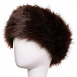 Cold Weather Headbands Faux Fur Headband for Women Winter Earwarmer Earmuff Hat Ski - Brown - C818ECRRM2I $22.06