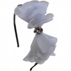 Headbands Chiffon Cone Bow Headband - White - CB119FEOK0P $18.30