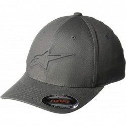 Baseball Caps Men's Logo Flexfit Hat Curved Bill Structured Crown - Ageless Emboss Hat Charcoal - CJ18HEQWCRK $77.24