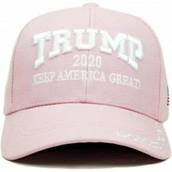 Baseball Caps Trump 2020 Keep America Great Embroidery Campaign Hat USA Baseball Cap - Pink - CO18EIAT439 $25.67