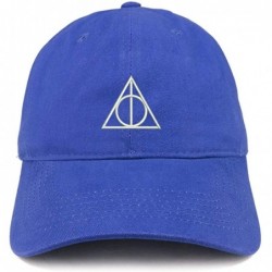Baseball Caps Deathly Hallows Magic Logo Embroidered Soft Crown 100% Brushed Cotton Cap - Royal - C2183KX3M4T $31.75