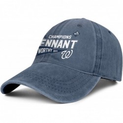 Baseball Caps Unisex Men's Women Denim 2019-National-League-Champion- Cap Stylish Cowboy Hats Athletic Caps - Blue-8 - CZ18A8...