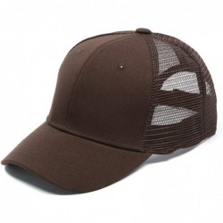 Baseball Caps Ponycap Messy High Bun Ponytail Baseball Hat Unisex Adjustable Glitter Trucker Hat - Coffee - CA18EEHZZOI $29.15