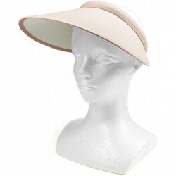 Sun Hats Women's Summer Sun UV Protection Visor Wide Brim Clip on Beach Pool Golf Cap Hat - Beige - C4189XOX086 $14.33
