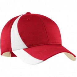 Baseball Caps Men's Dry Zone Nylon Colorblock Cap - True Red/White - CV11QDSFD0R $14.93