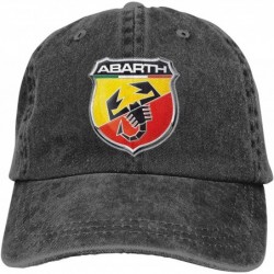 Baseball Caps Personalized Abarth Automobile Logo Cool Hat Cap for Man Black - Black - CQ18SQRXI2O $28.50