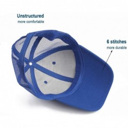 Baseball Caps Classic Mesh Hat Women Men for Outdoor Sports Baseball Cap Adjustable Velcro - Blue - C518WC975NW $14.61