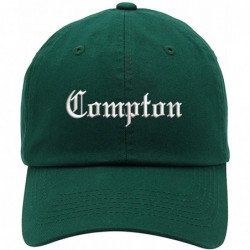Baseball Caps Compton Text Embroidered Low Profile Soft Crown Unisex Baseball Dad Hat - Vc300_forestgreen - CI18S92Y28I $29.19
