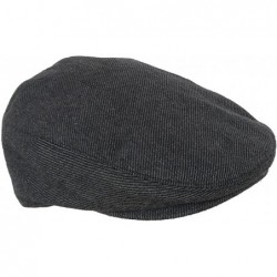 Newsboy Caps Wool Blend Tweed Winter Ivy Scally Cap Flat Driver Hat 5 Point Newsboy - Black & Grey - CS128QU20DR $49.77