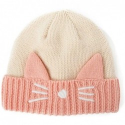 Skullies & Beanies Women's Hat Cat Ear Crochet Braided Knit Caps - Pink - C4189O0GRST $21.51