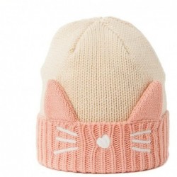 Skullies & Beanies Women's Hat Cat Ear Crochet Braided Knit Caps - Pink - C4189O0GRST $15.20