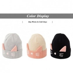 Skullies & Beanies Women's Hat Cat Ear Crochet Braided Knit Caps - Pink - C4189O0GRST $15.20