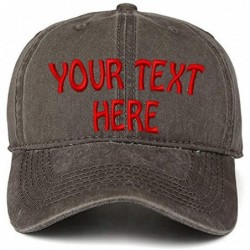 Baseball Caps Custom Denim Hat Embroidered Men Women Personalized Text Name Baseball Cap - Coffee - CG18GAZUZ76 $21.40