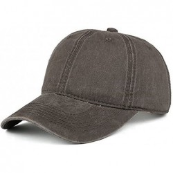Baseball Caps Custom Denim Hat Embroidered Men Women Personalized Text Name Baseball Cap - Coffee - CG18GAZUZ76 $31.47