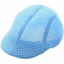 Skullies & Beanies Men Breathable Mesh Summer Hat Driver Cap Ivy Cap - Sky Blue - CK18CDDEHHH $21.68