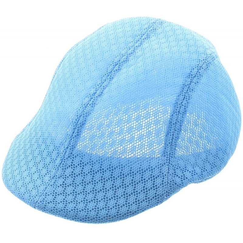 Skullies & Beanies Men Breathable Mesh Summer Hat Driver Cap Ivy Cap - Sky Blue - CK18CDDEHHH $12.67