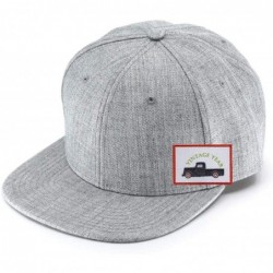 Baseball Caps Premium Heather Wool Blend Flat Bill Adjustable Snapback Hats Baseball Caps - Heather Gray - CM125LESW0V $31.42