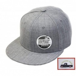 Baseball Caps Premium Heather Wool Blend Flat Bill Adjustable Snapback Hats Baseball Caps - Heather Gray - CM125LESW0V $28.14