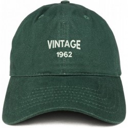 Baseball Caps Small Vintage 1962 Embroidered 58th Birthday Adjustable Cotton Cap - Hunter - CK18C6UI8Z5 $38.29