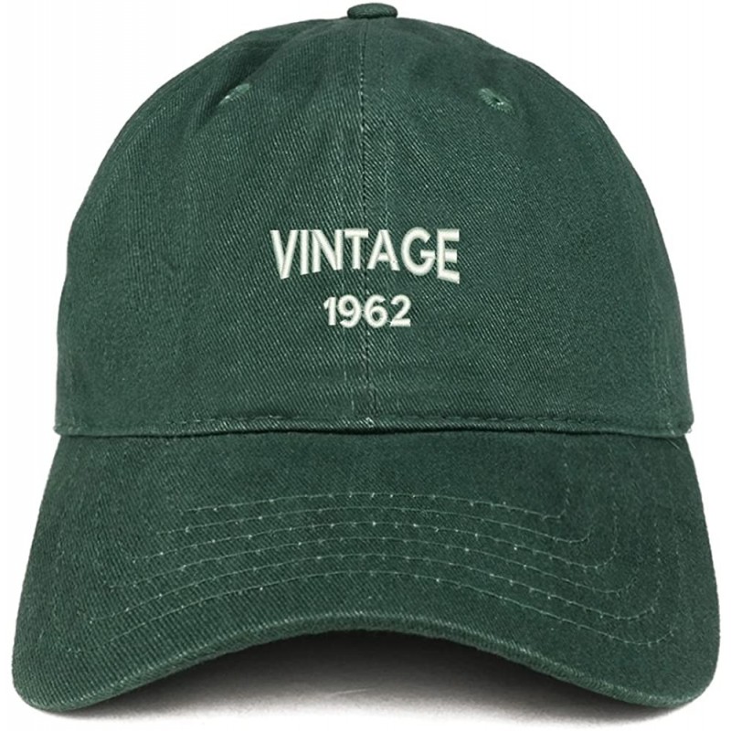 Baseball Caps Small Vintage 1962 Embroidered 58th Birthday Adjustable Cotton Cap - Hunter - CK18C6UI8Z5 $24.37