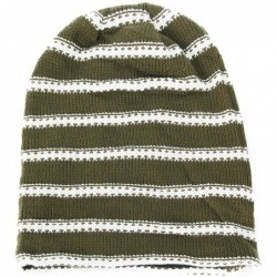 Skullies & Beanies Unisex Adult Winter Warm Slouch Beanie Long Baggy Skull Cap Stretchy Knit Hat Oversized - Green - C0128YZK...
