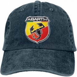 Baseball Caps Personalized Abarth Automobile Logo Cool Hat Cap for Man Black - Navy - CC18SQR07U5 $30.78