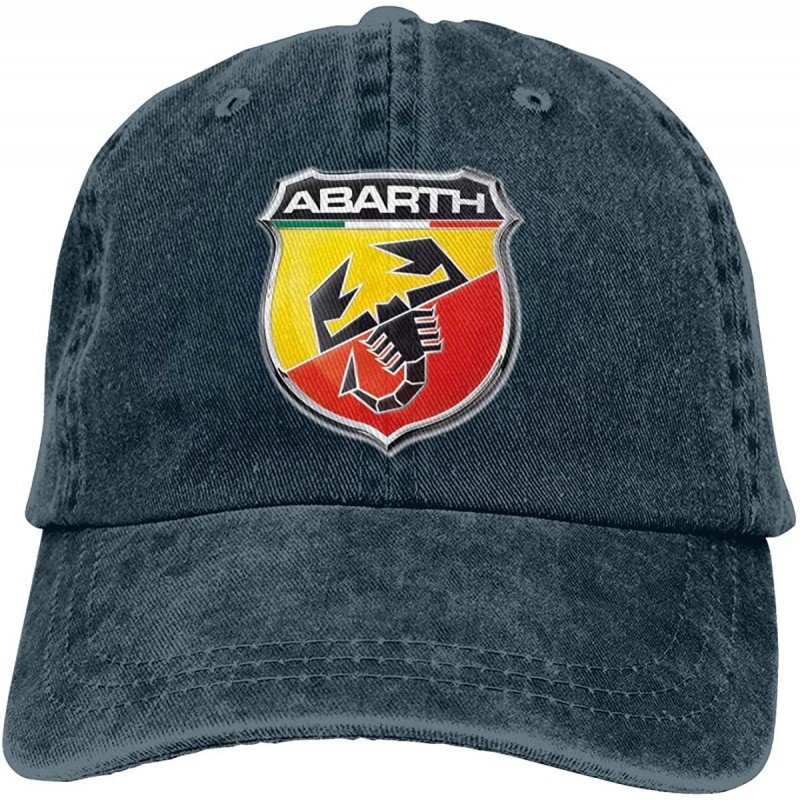 Baseball Caps Personalized Abarth Automobile Logo Cool Hat Cap for Man Black - Navy - CC18SQR07U5 $27.85