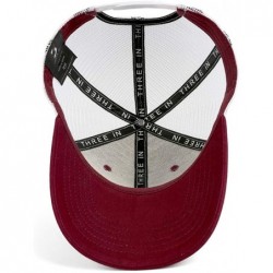 Baseball Caps Snapback Mesh Baseball Cap Fashion Mesh Dad Hat Relaxed Fit Trucker Hats Unisex Adjustable - Burgundy - CB18UNC...