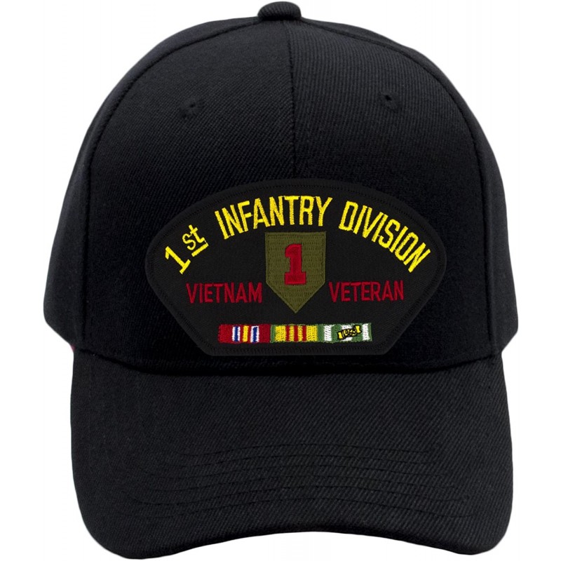 Baseball Caps 1st Infantry Vietnam Veteran Hat/Ballcap Adjustable One Size Fits Most - Black - CA18NDHU5RA $33.07