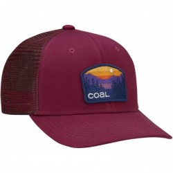 Baseball Caps Men's The Hauler Low Mesh Back Trucker Hat Adjustable Snapback Cap - Wine - CW18HYZNNOL $43.04