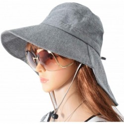 Sun Hats Womens Leisure Solid Colour Sun Hat Sun-Proof for Outdoor Activities - Blue - CK18ONSS5YO $29.84