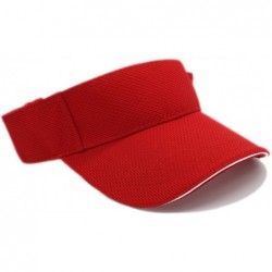 Visors Moisture Management Out Door Sports Sun Visors- Quick Dry Hat - Red - CI18283Y48H $17.73