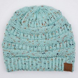 Skullies & Beanies Exclusives Unisex Ribbed Confetti Knit Beanie (HAT-33) - Mint - CF189KY54G8 $24.00