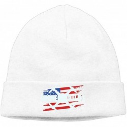 Skullies & Beanies Drone Pilot USA Flag2 Men & Women Fleece Beanie Hat Winter Warm Knit Beanie Cap - White - C818HQW9R9X $30.64