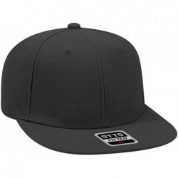 Baseball Caps Fitted Hat Wool Blend Flat Bill with NoSweat Hat Liner - Black - CF18O9TLTOT $25.66