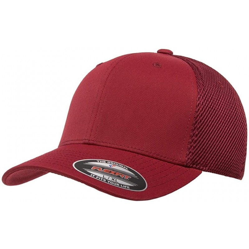 Baseball Caps Flexfit Ultrafibre & Airmesh 6533 with NoSweat Hat Liner - Maroon - C518O860IQR $18.84