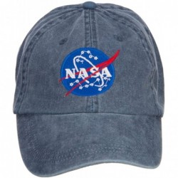 Baseball Caps NASA Insignia Embroidered Washed Cap - Navy - C9127A78VYX $34.10