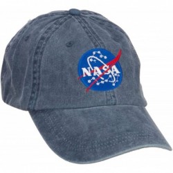 Baseball Caps NASA Insignia Embroidered Washed Cap - Navy - C9127A78VYX $23.00