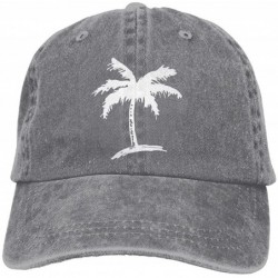 Baseball Caps Sports Denim Cap Palm Tree Men Women Snapback Caps Adjustable Baseball Cap - Ash - CA18D6M0GCN $25.83