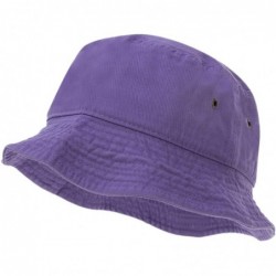 Bucket Hats 100% Cotton Bucket Hat for Men- Women- Kids - Summer Cap Fishing Hat - Lilac - CJ18H2Q953N $24.64