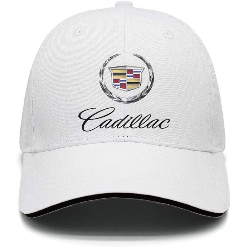Baseball Caps Mens Womens Casual-Cadillac-Emblem-Symbol-Logo-Trucker Cap - White - CJ18LMZYK2Q $16.18