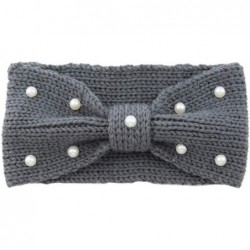 Cold Weather Headbands Knitted Headband Accessories Knitting Hairband - Dark Gray - CR18AH3YQ0T $16.82
